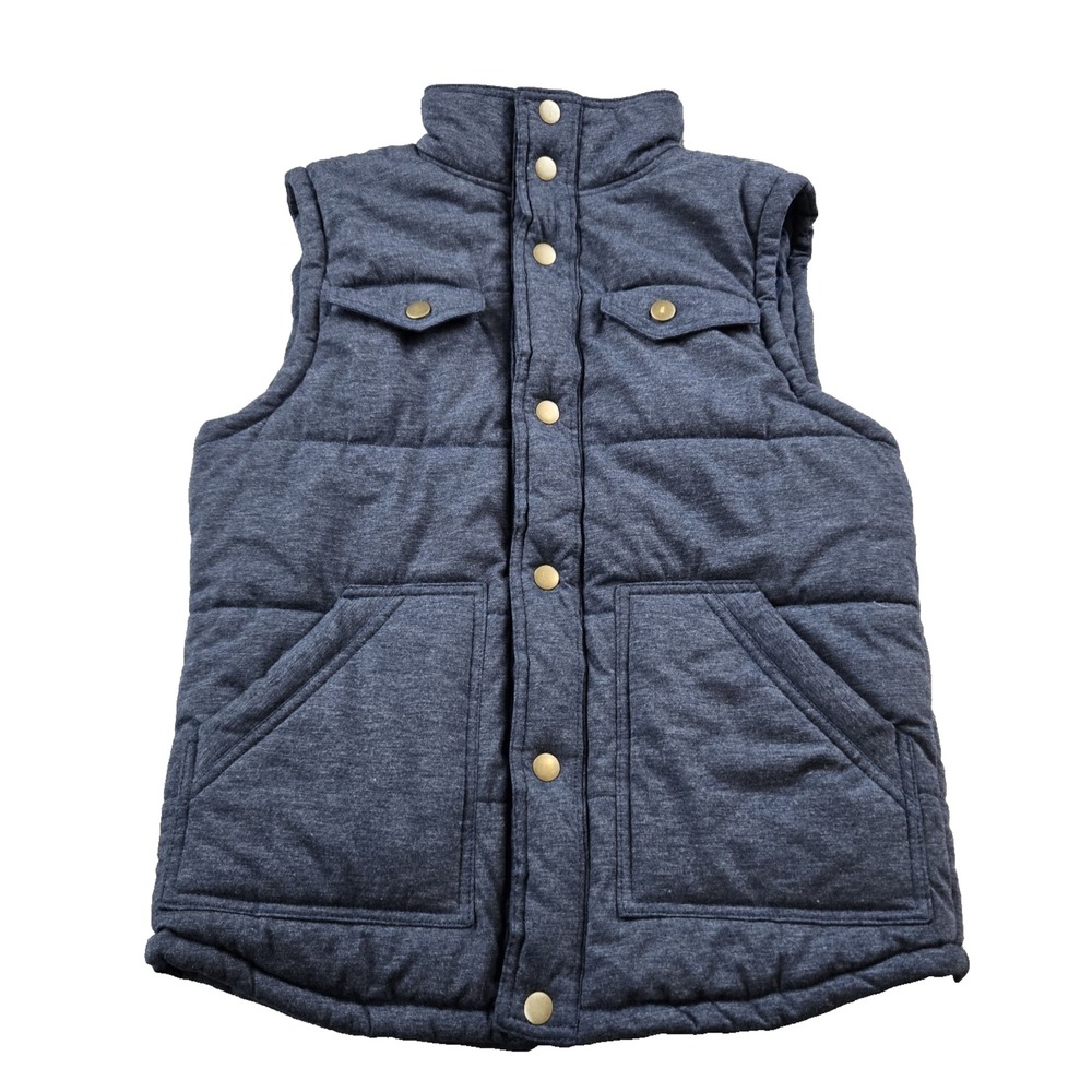 Mossimo Supply Co.‎ Men's Puffer Vest Lined Snap Close Stand-Up Collar Medium